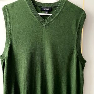 BANANA REPUBLIC Silk Cashmere Green Vest D2
